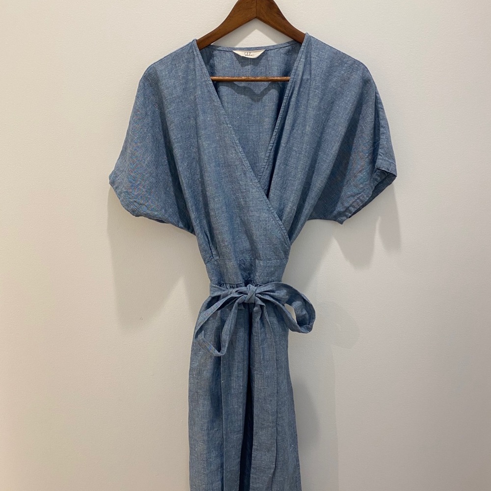 Sotela Luna Wrap Dress Size 3 Blue